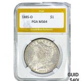 1885-O Morgan Silver Dollar PGA MS64
