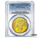 1904 $20 Gold Double Eagle PCGS MS62