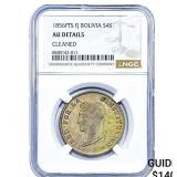 1856-PTS Bolivia Silver 4 Soles NGC AU Details