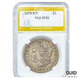 1878 8TF Morgan Silver Dollar PGA XF45