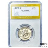 1948-D Washington Silver Quarter PGA MS67