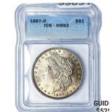 1887-O Morgan Silver Dollar ICG MS63