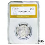 1917 Standing Liberty Quarter PGA MS64FH