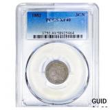 1882 Nickel Three Cent PCGS XF40