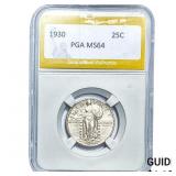 1930 Standing Liberty Quarter PGA MS64