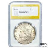 1885 Morgan Silver Dollar PGA MS65