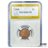1930 Wheat Cent PGA MS66RB