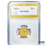 1878 $2.50 Gold Quarter Eagle PGA MS62