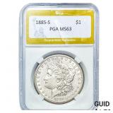 1885-S Morgan Silver Dollar PGA MS63