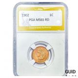 1902 Indian Head Cent PGA MS65RD