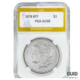 1878 8TF Morgan Silver Dollar PGA AU58