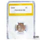 1929 Wheat Cent PGA MS66RB