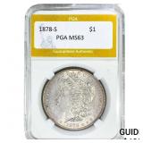 1878-S Morgan Silver Dollar PGA MS63