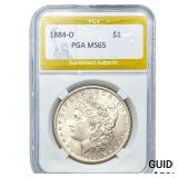 1884-O Morgan Silver Dollar PGA MS65