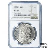1878-S Morgan Silver Dollar NGC MS63