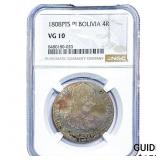 1808 Colonial Spain Silver 4 Reales NGC VG10