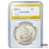 1899-S Morgan Silver Dollar PGA MS64
