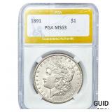 1891 Morgan Silver Dollar PGA MS63