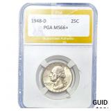 1948-D Washington Silver Quarter PGA MS66+