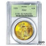 1928 $20 Gold Double Eagle PCGS MS62