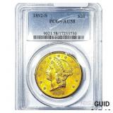 1892-S $20 Gold Double Eagle PCGS AU58