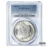 1897-S Morgan Silver Dollar PCGS MS61