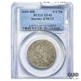 1610-HR Saxony Silver 1/4 Thaler PCGS XF45