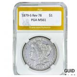 1879-S Rev 78 Morgan Silver Dollar PGA MS61