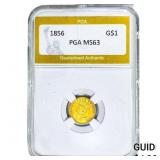 1856 Rare Gold Dollar PGA MS63