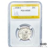 1928-S Standing Liberty Quarter PGA MS66