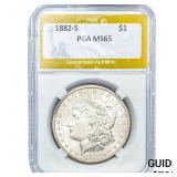 1882-S Morgan Silver Dollar PGA MS65