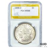 1898-O Morgan Silver Dollar PGA MS66