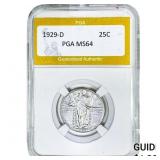 1929-D Standing Liberty Quarter PGA MS64