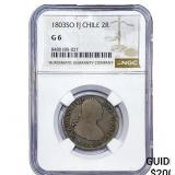 1803 Colonial Spain Silver 2 Reales NGC G6