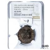 1921 Chile Bronze American Squadron Medal NGC AU58