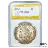 1900-O Morgan Silver Dollar PGA MS65