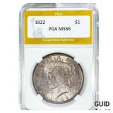 1922 Morgan Silver Dollar PGA MS66