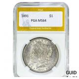 1891 Morgan Silver Dollar PGA MS64