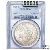 1921-D Morgan Silver Dollar PCGS MS64