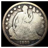 1839-O Silver Seated Liberty Dime ABOUT  UNCIRCUL