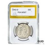 1942-D Walking Liberty Half Dollar PGA MS67