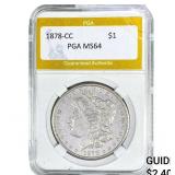 1878-CC Morgan Silver Dollar PGA MS64