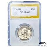 1948-D Washington Silver Quarter PGA MS66+