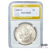 1885-O Morgan Silver Dollar PGA MS66
