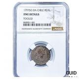 1797 Colonial Spain Silver 1 Real NGC F Details