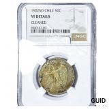 1902-SO Chile Silver 50 Centavos NGC VF Details