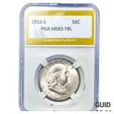 1952-S Franklin Half Dollar PGA MS65FBL