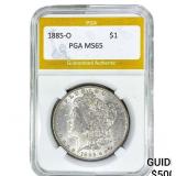 1885-O Morgan Silver Dollar PGA MS65