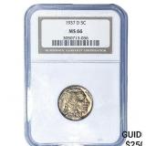 1937-D Buffalo Nickel NGC MS66