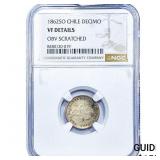 1862 Chile Silver Decimo NGC VF Details